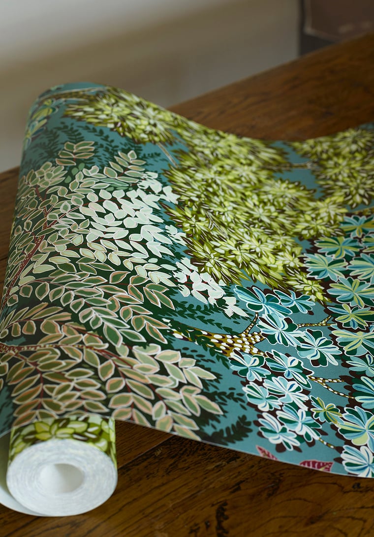 A roll of Broccoli Canopy wallpaper