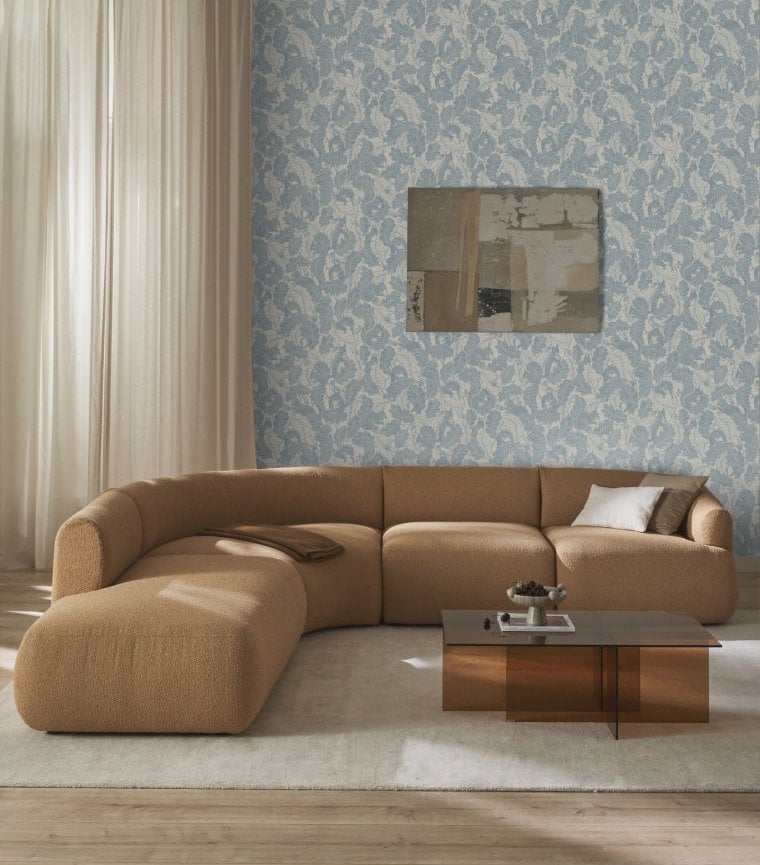 Living room from Westwing with Oak Tree Tails wallpaper from Langelid / Van Brömssen