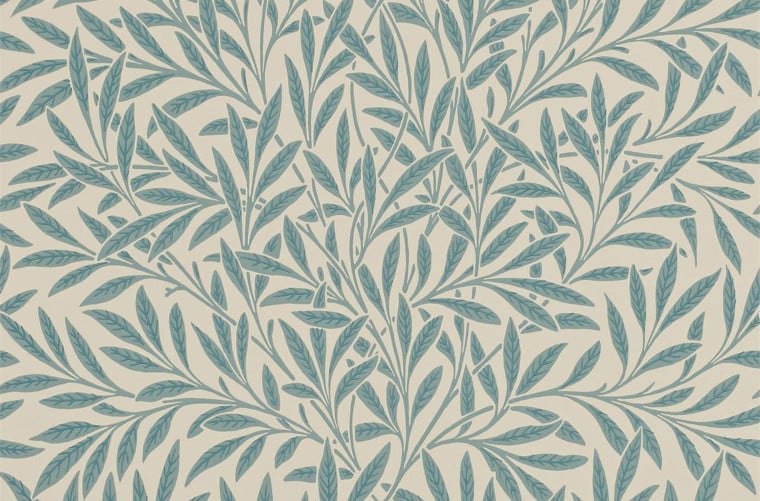 Ausschnitt mit Blättern aus der Tapete Willow von Morris & Co